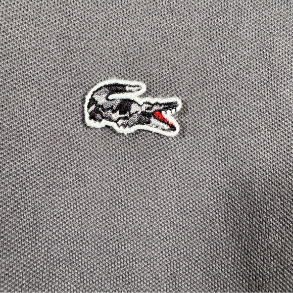 Lacoste Men's Polo‎ Shirt Short Sleeve Dark Gray Size 8 (3XL) - Picture 3 of 8